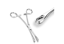 Зажим для пирсинга средний, с прорезью