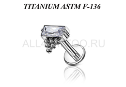 Лабрет из титана Ti Metal ванда
