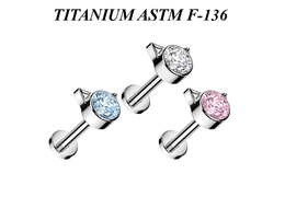 Лабрет из титана китти