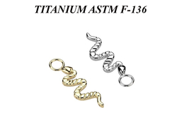 Подвеска из титана змея