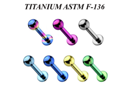 Лабрет из титана анодированный