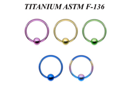 Кольцо из титана с анодированием