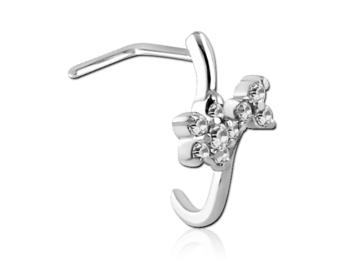 Нострил цветок с фианитами