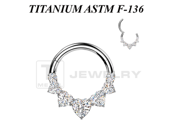 Кликер из титана Ti Metal в сердцах