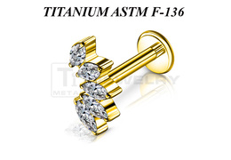 Лабрет из титана Ti Metal тефия