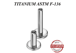 Основа для лабрета Steel and Silver из титана Основа для лабрета Steel and Silver из титана
