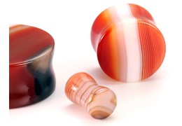 Плаги красный агат