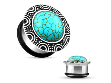 Плаги окантованная бирюза