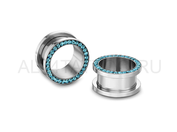 Тоннели с голубыми стразами