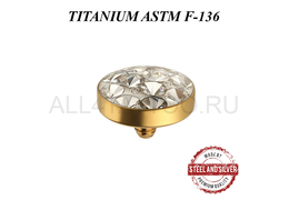 Накрутка из титана Steel and Silver сияние страз Накрутка из титана Steel and Silver сияние страз