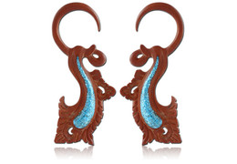 Спирали бирюзовый завиток, пара