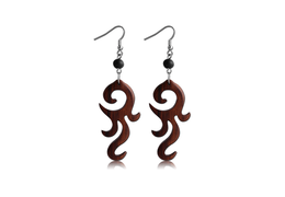 Серьги палисандровый виток, пара