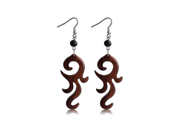 Серьги палисандровый виток, пара