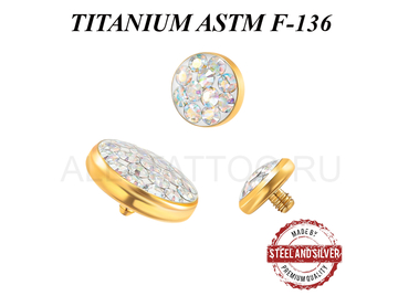 Накрутка из титана Steel and Silver сияние кристаллов