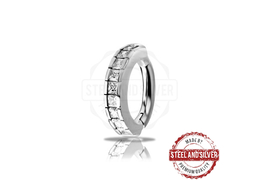 Кликер Steel and Silver с фианитами