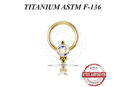 Кольцо из титана Steel and Silver с Premium Zirconia Кольцо из титана Steel and Silver с Premium Zirconia