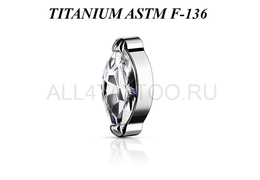 Накрутка из титана Ti Metal с кристаллом "маркиз" Накрутка из титана Ti Metal с кристаллом "маркиз"