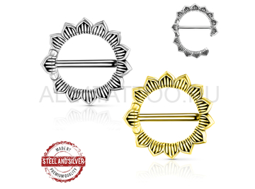 Кликер для груди Steel and Silver лотос