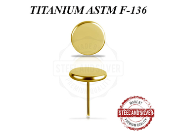 Вставка титановая Steel and Silver золотой диск