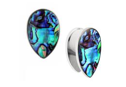 Плаги-капли с перламутром гелиотис, пара Плаги-капли с перламутром гелиотис, пара