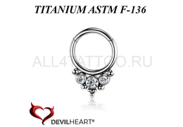 Кликер из титана Devil Heart с кристаллами Swarovski Кликер из титана Devil Heart с кристаллами Swarovski