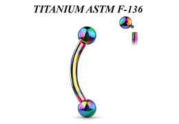 Микробанан из титана Ti Metal анодированный Микробанан из титана Ti Metal анодированный